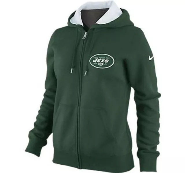 Nike Women's New York Jets Full Zip Hoody Tailgater2 Green Small