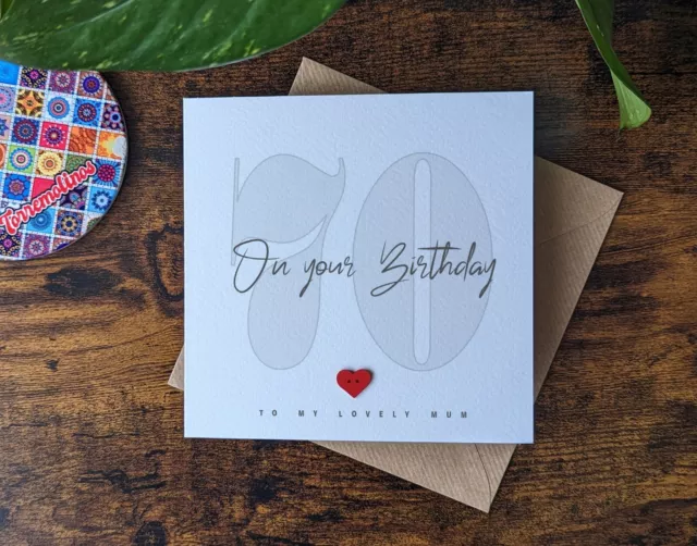 70th Birthday Card for Mother, SPECIAL MUM Personalised 70th Birthday Card