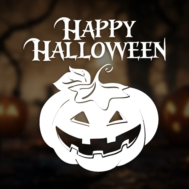 Spooky Halloween Pumpkin Vinyl Decal Stickers Window Decorations Party Kids
