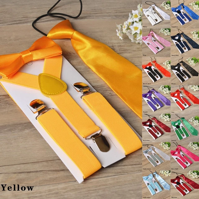 Accessori bretelle bambini clubwear decorativo tinta unita elastico mosca