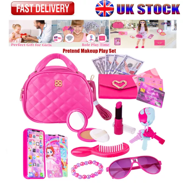 Girls Children beauty set Pretend Play Makeup Toy Cosmetic Bag Pretend Princess