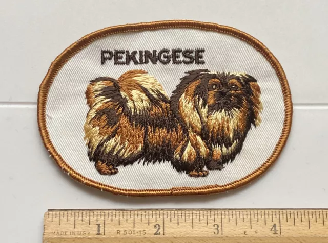 Pekingese Toy Dog Breed Souvenir Embroidered Patch Badge