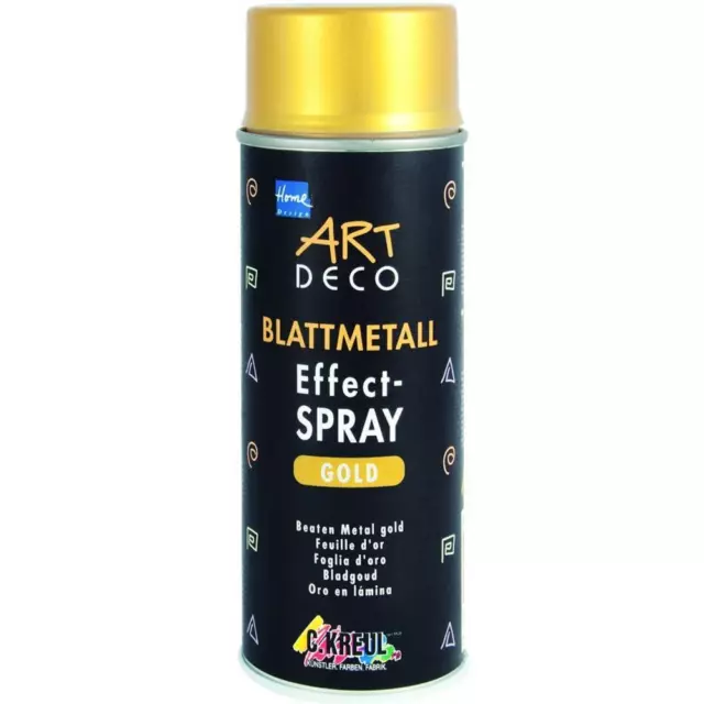 Kreul 4400 - Art Deco Blattmetall Effect-Spray, 400 ml, Acryllack NEU