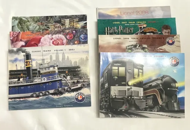 Lot Of 7 Lionel Train Catalog Book Ready To Run K-Line Volume 1, 2 Free Shipping