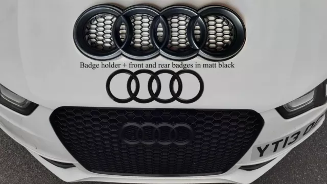 Audi honeycomb on sale badge holder