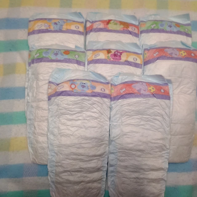 VINTAGE LUVS BLUES Clues Diapers Size 6 Diaper *"8 Count*** 79.99