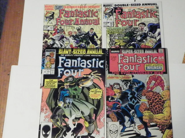 FANTASTIC FOUR ANNUALS LOT of4. Issues #18, #19, #20, & #21. VG. Marvel Comics.