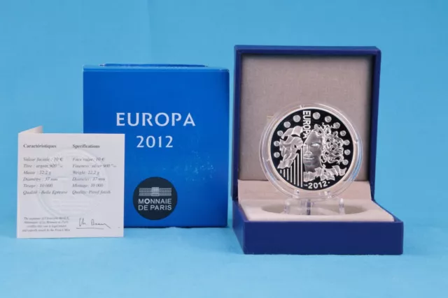 Frankreich 10 EURO 2012 Europa  Silber PP / proof mit OVP