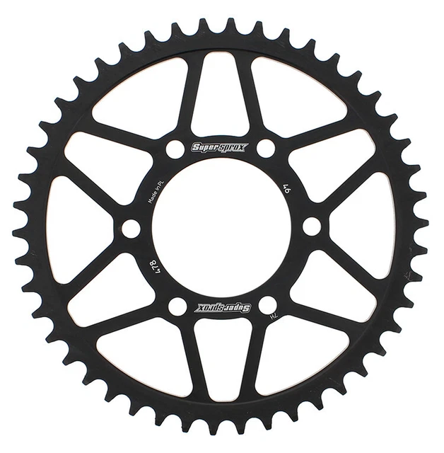 Supersprox Rear Steel Sprocket 46T Black RFE-478-46-BLK