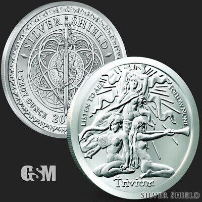 2022 - 1 oz .999 Fine Silver Round Silver Shield Trivium Girls Silver IN STOCK!! 3