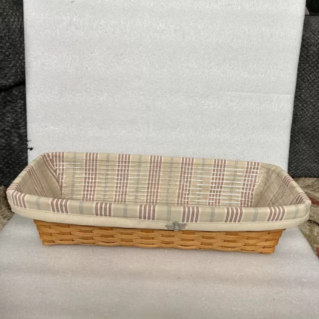 Longaberger Window Box Basket 2002, Protector & Liner & Bee Pin