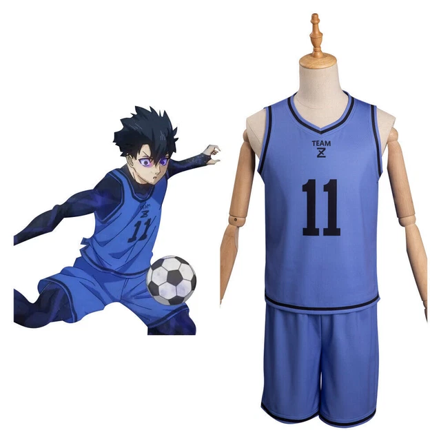 Blue Lock Isagi Yoichi Navy Blue School Uniform Men Halloween Carnival Party Cosplay Costume