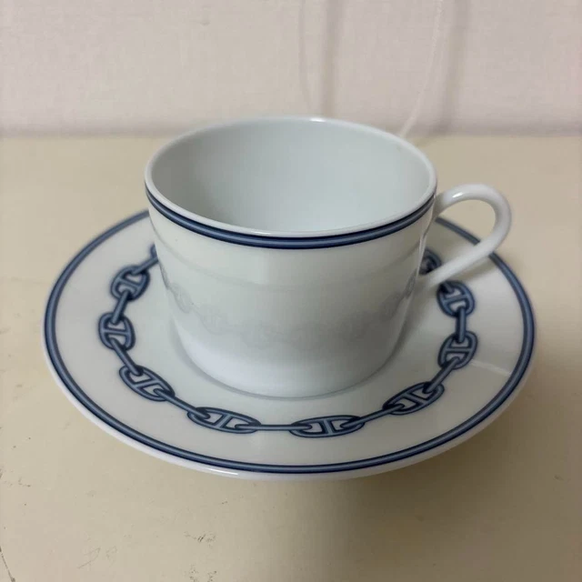 Tasse Hermès Rythme Verte - Porcelaine Française 300 Ml - Vaisselle De Luxe Neuve