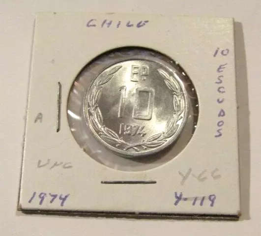 Chile 1974 10 Escudos unc Coin