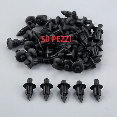 DGdolph 20pcs Fascette Moto carenatura Rivetti Misura 6mm 8mm Fori di Fissaggio Pannello Nero 