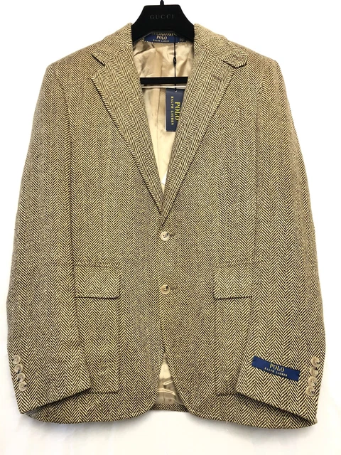 POLO RALPH LAUREN giacca sportiva blazer a spina di pesce da uomo
