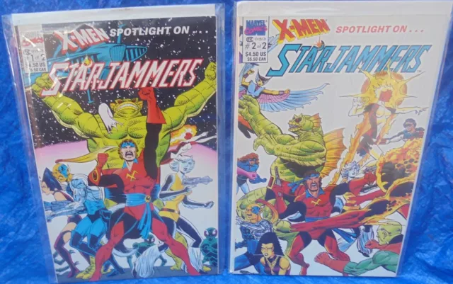 Marvel Comics X-Men Spotlight On Starjammers Complete Set Lot # 1 & # 2 1990