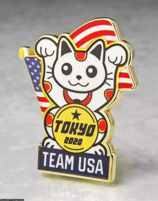 OLYMPIC PINS BADGE 2024 Paris Tokyo 2020 HELLO KITTY CAT TEAM USA USOC