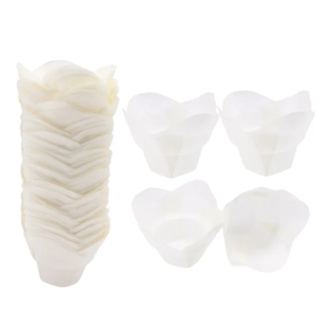 100 piezas soporte de papel para cupcakes moldes de cartón muffin delineador de cupcakes tulipán bebé