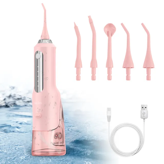 SEJOY Elektrisch Munddusche Wasser Flosser Kabellos 5 Modi Oral Irrigator Dental