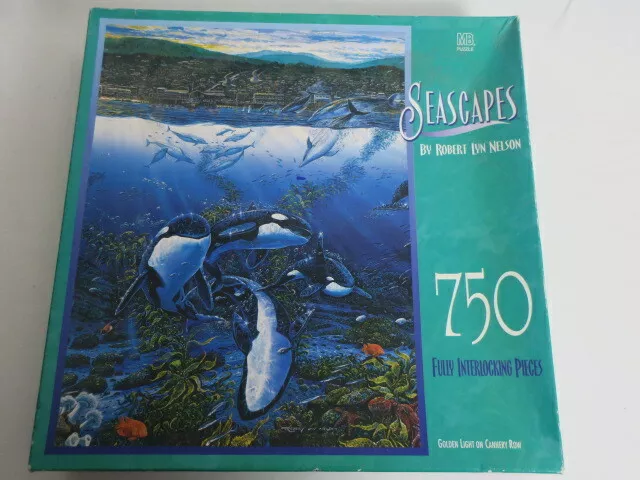 Milton Bradley Jigsaw Puzzle Seascapes Robert Lyn Nelson 18 x 24 in 750 pc New