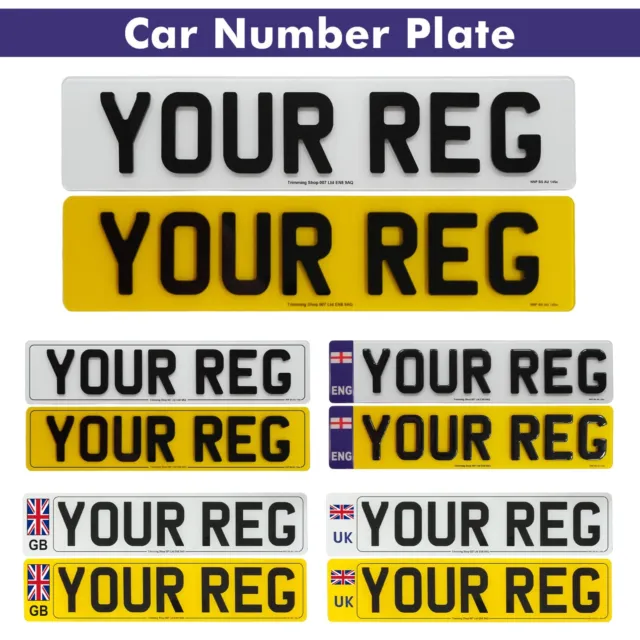 Number Plates - 100% ROAD/MOT Legal Premium Car Registration - STANDARD/3D/4D/5D