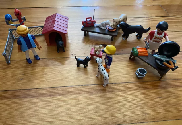 Playmobil Konvolut Sets Grillparty, Hunde und 250gr Sonderteile Werkzeuge, Hüte…