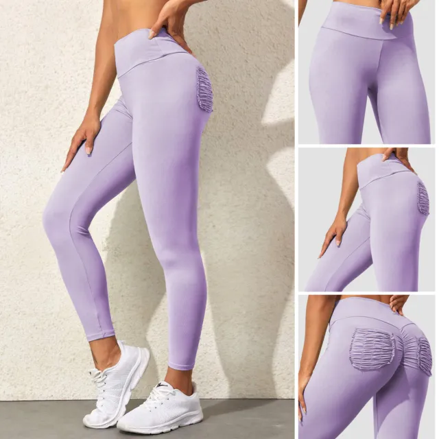Women Butt Lift Leggings Anti-Cellulite High Waist Push Up Yoga Pants TikTok