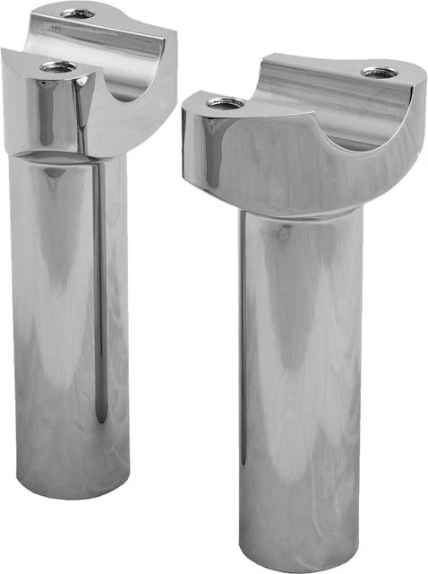 Harddrive Chrome Forged Straight 1 Handle Bar Risers 4.5 Rise Harley BA 26-29