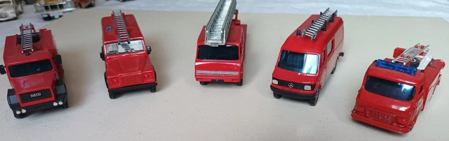 Camion De Pompiers Miniature 1/43 Hongwell - Fourgonnette - Métal Et Plastique - Occasion
