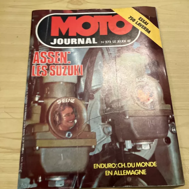 MOTO JOURNAL  273 LAVERDA SF 750 SUZUKI 500 de Michel ROUGERIE Grand Prix 1976