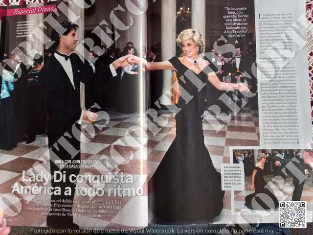clipping 1997 lady di diana of wales john travolta in united states