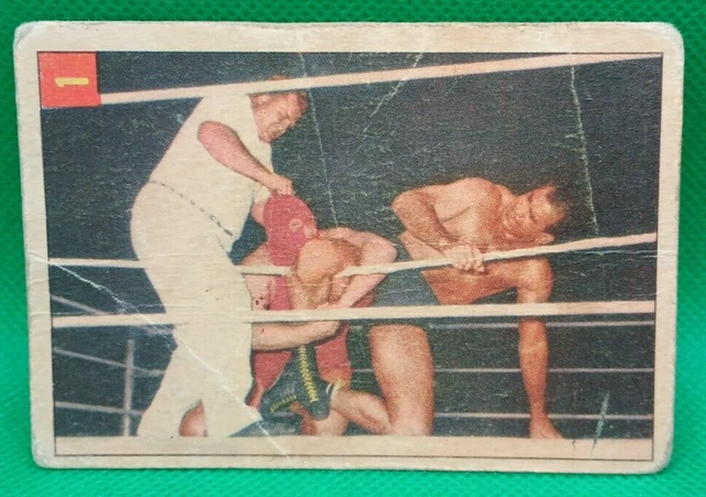 1954-1955 Parkhurst Wrestling Card # 1 Champion Lou Thesz