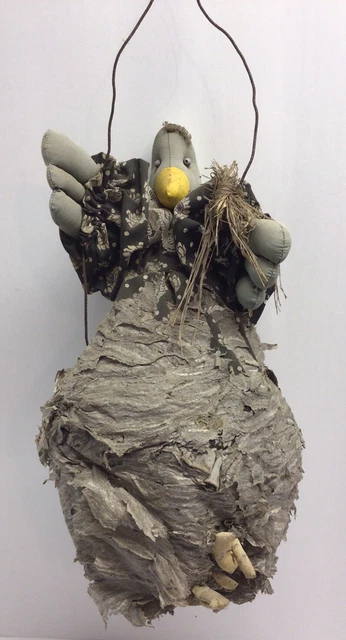 Rare Unique Paper Wasp Bee House Art Science Taxidermy Stuffed Animal Duck Swing