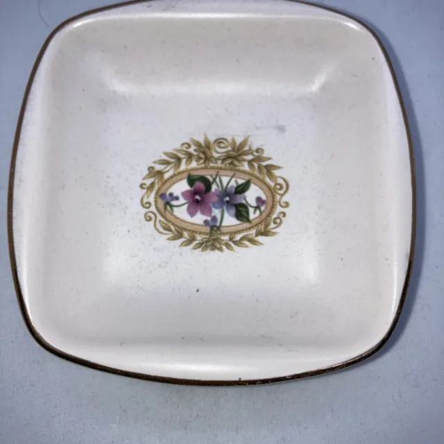 Vintage Ceramic Trinket Plate Dish Flora Keramiek Gouda Holland Small 3