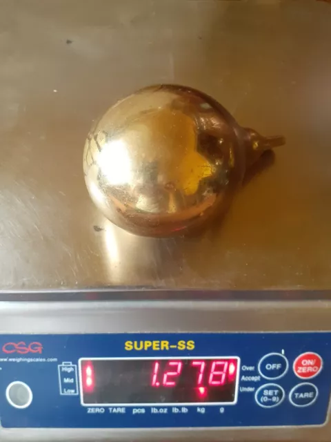 old 105 mm brass pear weight for dutch zaandam zaanse type pendulum wall clock