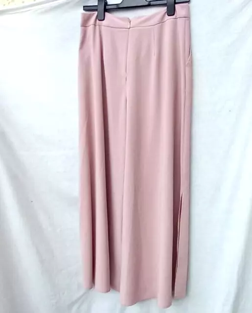 Palazzo Trousers NEW w Tags OASIS  Wide Side Splits Pockets Dusty Pink UK 12