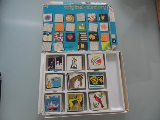 Vintage Ravensburger Spiel Memory 60er Jahre