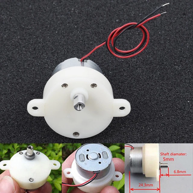 Piccolo motore ingranaggi Dc 3-9 V micro worm motore lento bassa velocità 9-32 giri fai da te 50 ma