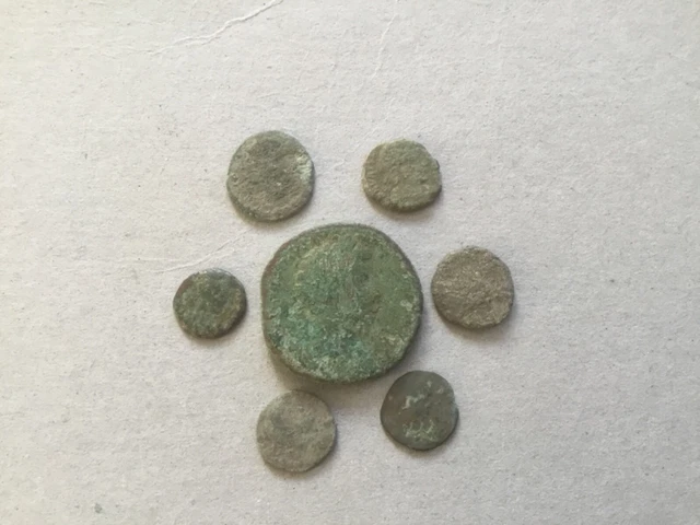 Roman Coins x 7 including large sestersious