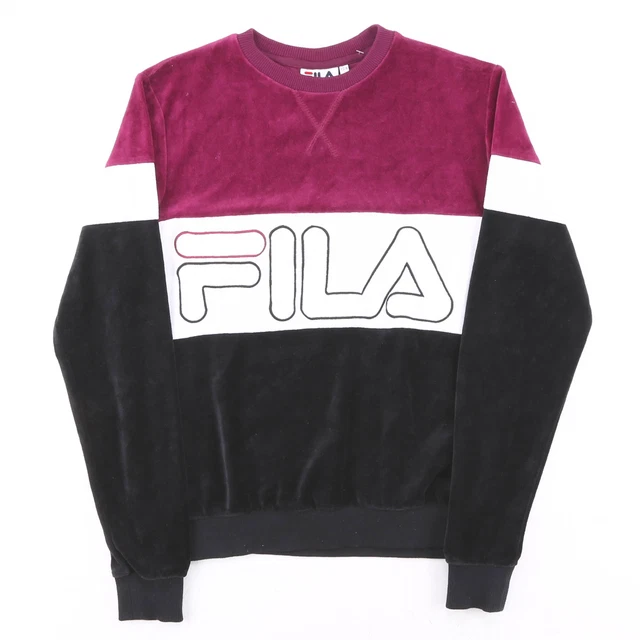 FILA Felpa Donna Nera Sports Crew Collo XS
