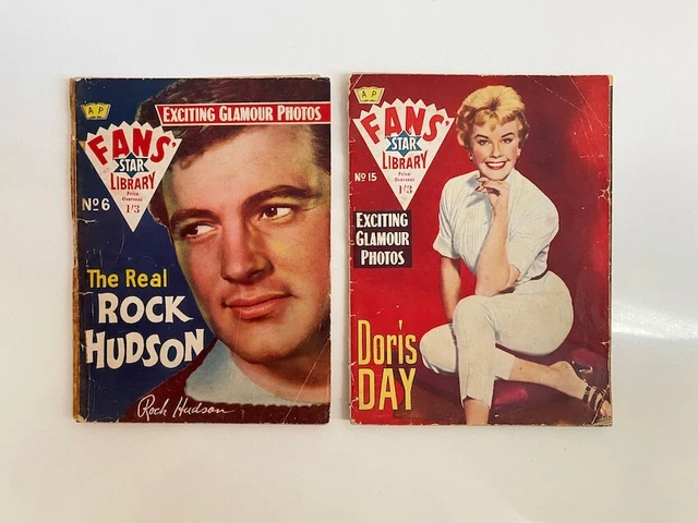 1955 Fans Star Library The Real Rock Hudson & Doris Day Exciting Glamour Photos
