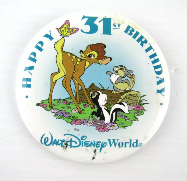 Walt Disney World "Happy 31st Birthday" Bambi Button Pin