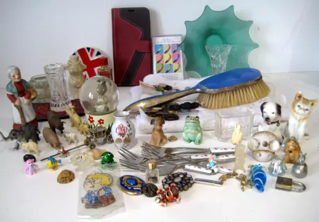 Job Lot Of Mixed Vintage Collectables, Trinkets, Curios, Treasures, Bits & Bobs.