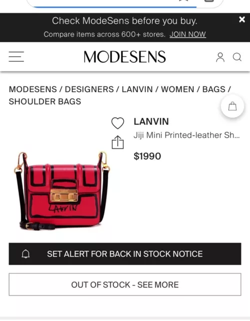 $2k Lanvin Jiji Red Leather Mini Crossbody Abstract Printed Leather Shoulder Bag 2
