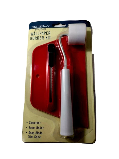 Kit de herramientas de borde de papel tapiz con cuchillo - más suave y rodillo