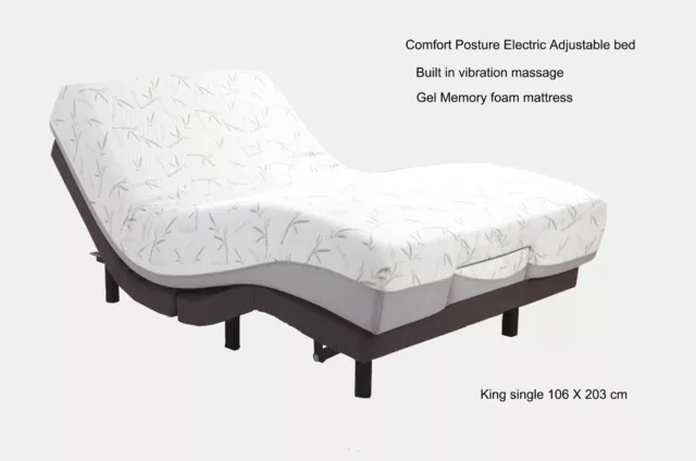 Electric Adjustable Bed  (OKIN Motor) with Memory foam mattress King single