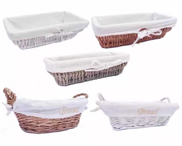 Full Willow Wicker Strong Bread Fruit Wicker Storage Basket Xmas Hamper Basket