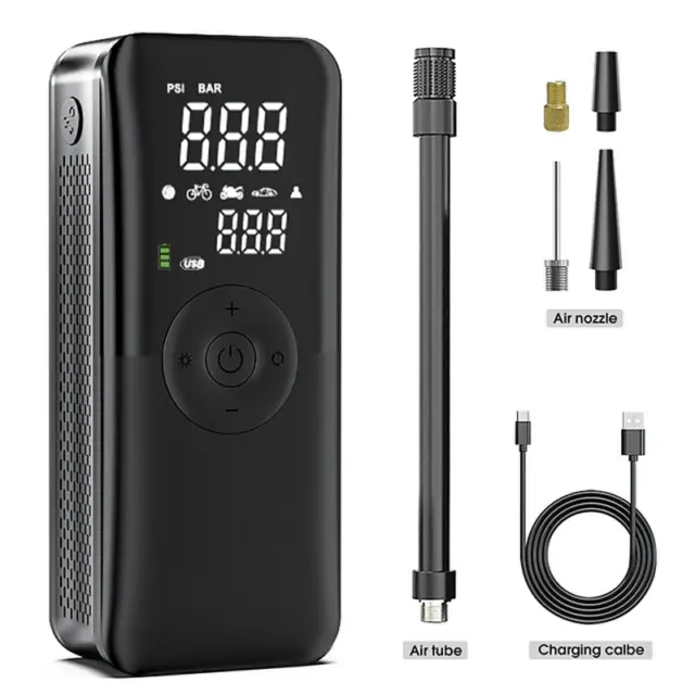 Rechargeable Air Pump Tire Inflator Portable Compressor Digital Cordless Car Tyr