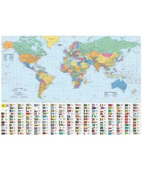 PHILIP'S RGS WORLD Wall Map (with Flags): Paper, Philip's Maps EUR 30 ...
